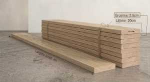 Scândură Rășinoase 2.5 x 20 cm, Lungime 4m – Calitatea I